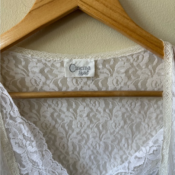 Cinema Etoile White Lace Nightie & Robe Set - Picture 4 of 11